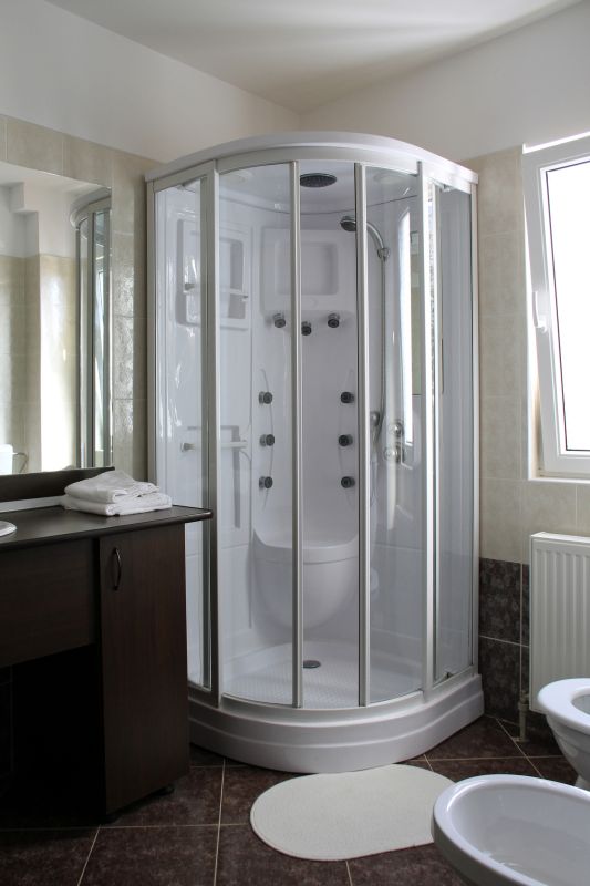 Modern Shower with Glass Panels